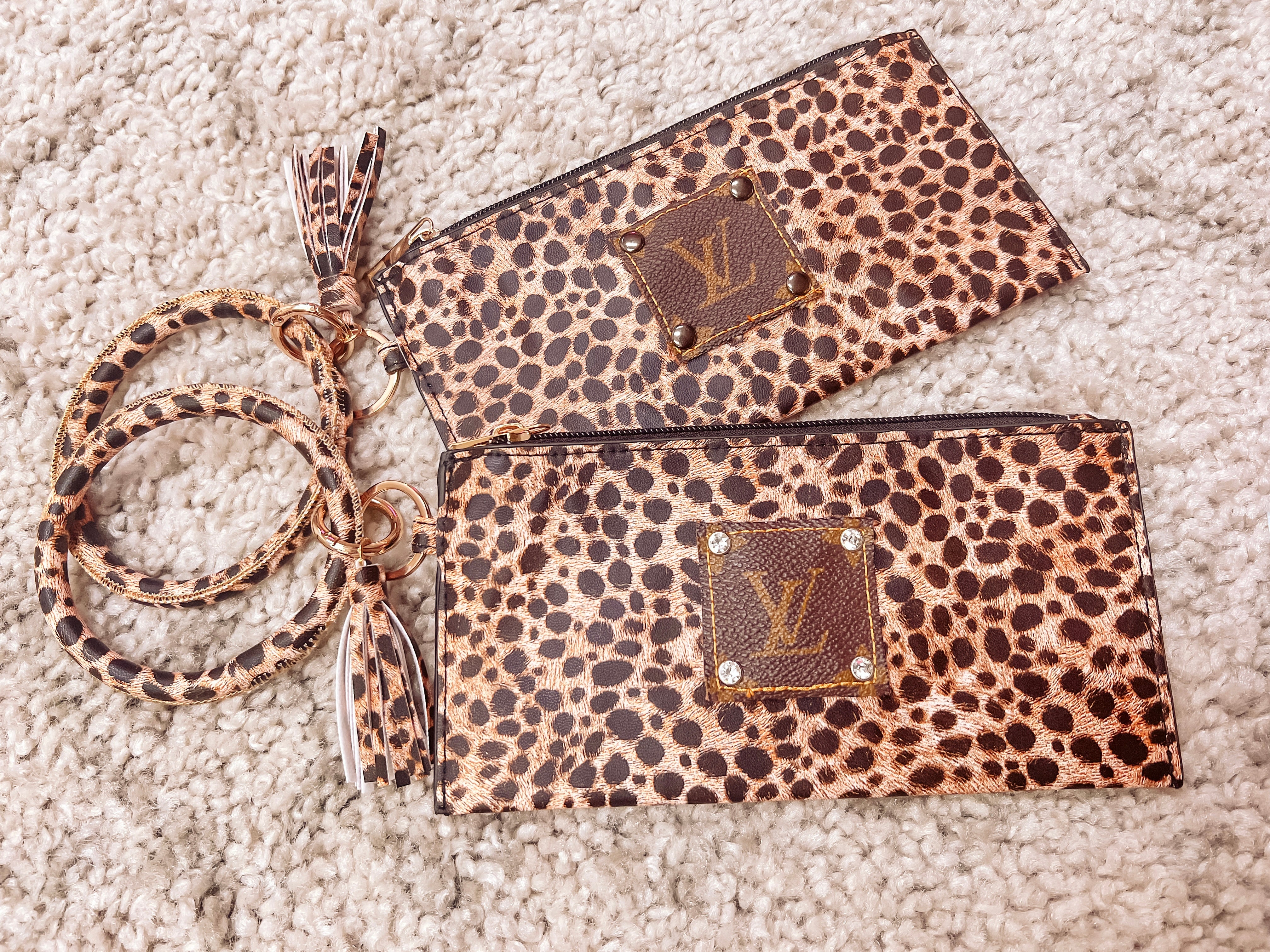 Louis Vuitton, Bags, Authentic Louis Vuitton Leather Wallet With Cheetah  Faux Fur Matching Wristlet