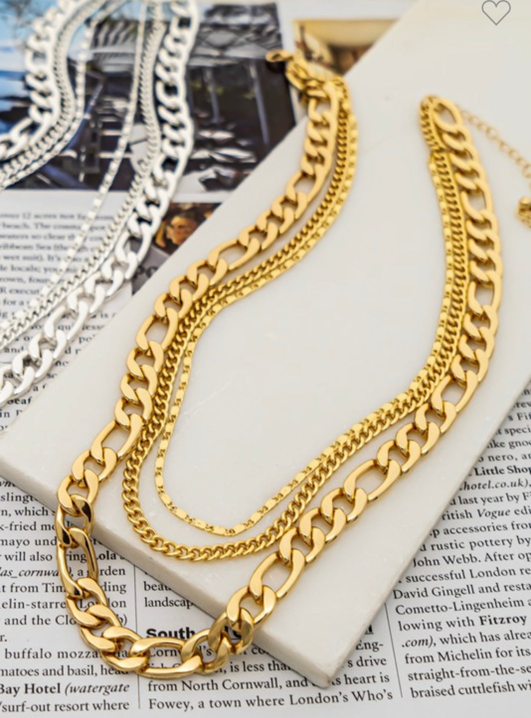 N104 Layered Cuban Link Necklace